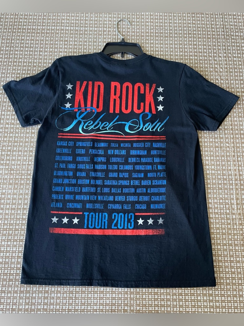 Kid Rock Rebel Soul 2013 Tour Concert TShirt Graphic Black Medium EUC - Picture 2 of 6